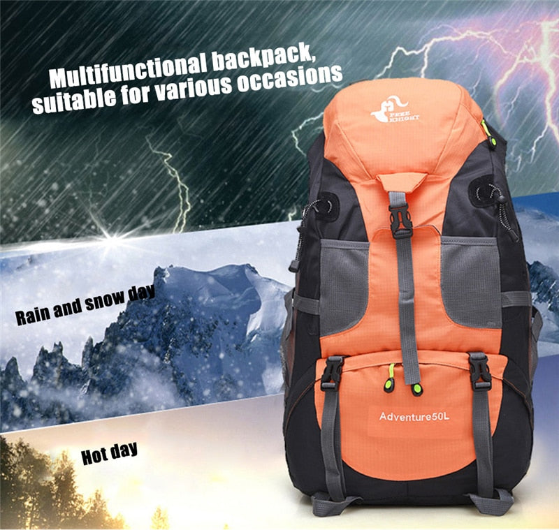 New 50L & 60L Outdoor Backpack Camping Climbing Bag Waterproof Mountaineering Hiking Backpacks Climbing Rucksack