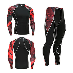 Ski Underwear Set > Men's Winter Thermal Underwear  >Running Tights  suit  > Compressed Thermal Underwear Workout Clothes 4XL