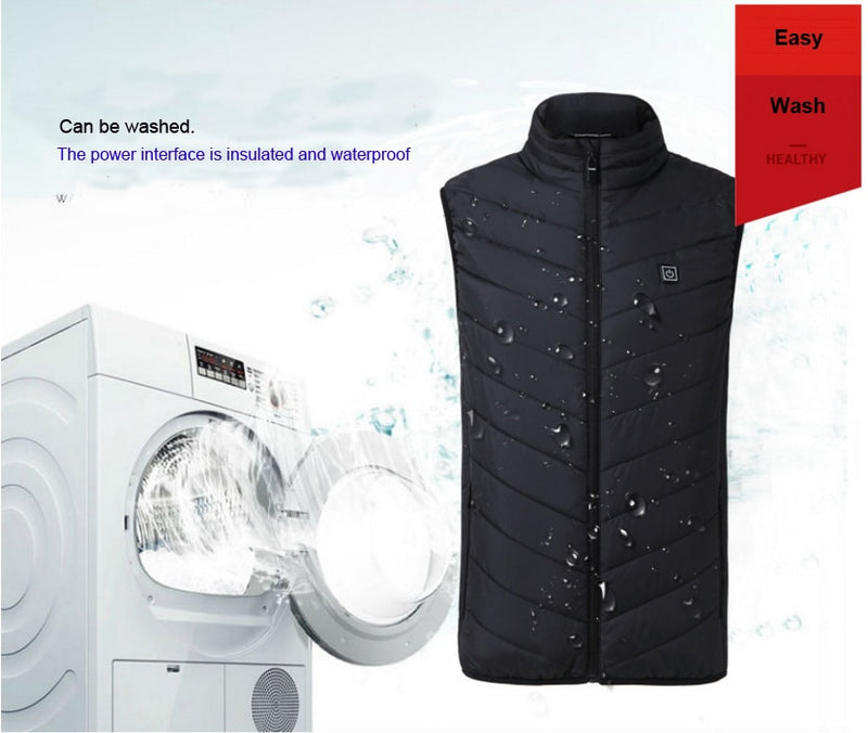 Warm Unisex Winter USB Infrared Heating Vest: Electric Heating Jacket