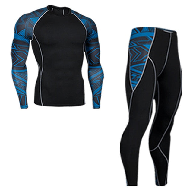 Ski Underwear Set > Men's Winter Thermal Underwear  >Running Tights  suit  > Compressed Thermal Underwear Workout Clothes 4XL