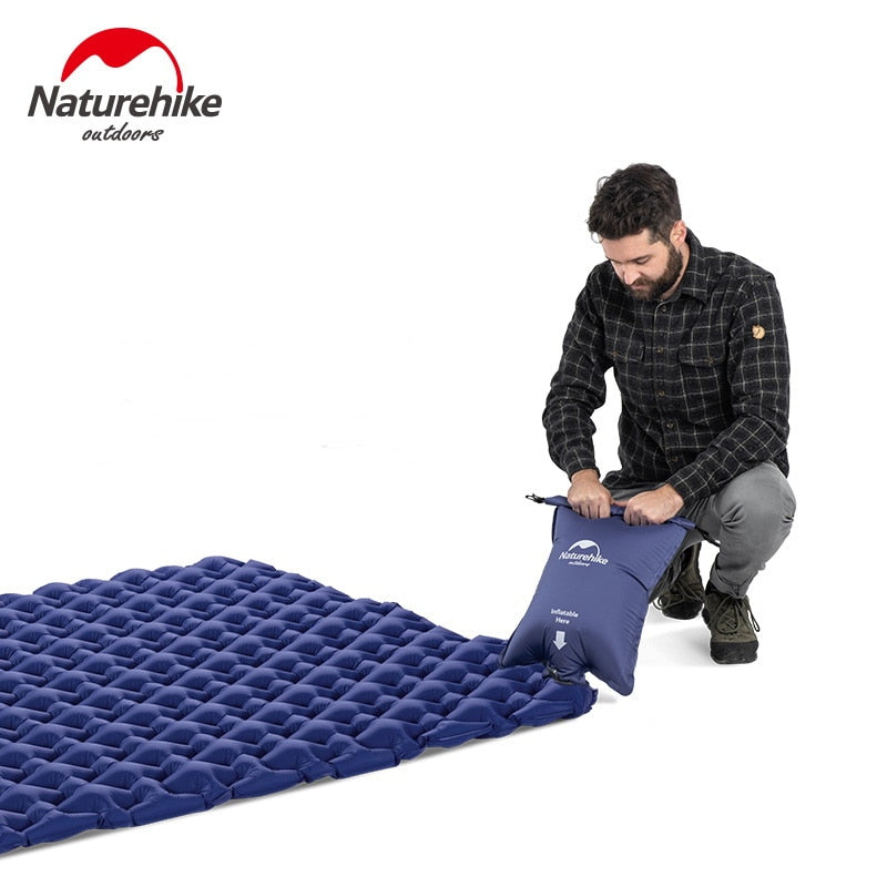 Naturehike Outdoor 2 Person Inflatable Mattress Ultralight Sleeping Pads Air Mattresses Camping Mat Cushion With Fill Air Bag