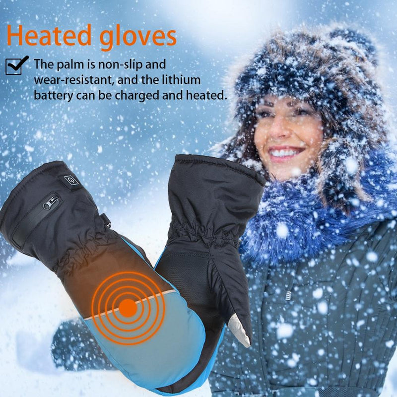 Heated Mittens Gloves three-level Heating Electric Rechargeable Insulated Touch Screen Breathable Waterproof