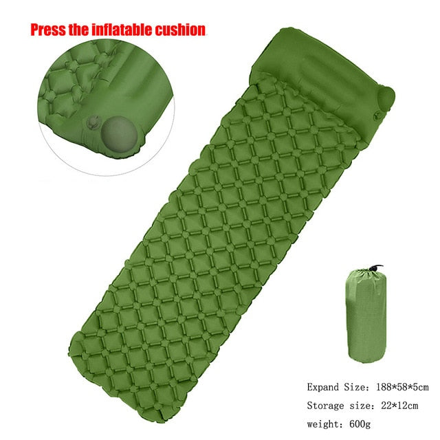 Camping Mat Self Inflatable Mattresses Camp Inflatable Mattress Outdoor Camp Mat 4 Color Tent Mat Sleeping Pad Hiking Trekking