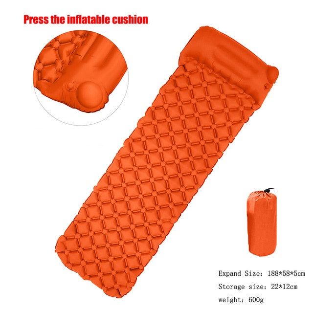 Camping Mat Self Inflatable Mattresses Camp Inflatable Mattress Outdoor Camp Mat 4 Color Tent Mat Sleeping Pad Hiking Trekking