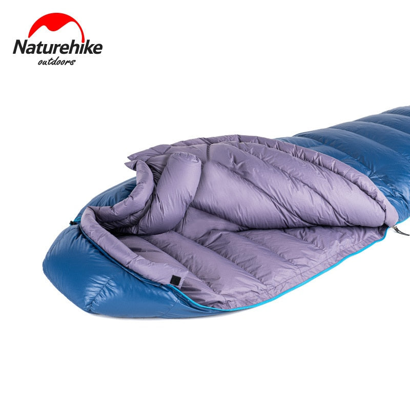 2020 New Naturehike Goose Down Mummy Sleeping Bag  Winter 20D 400T Nylon  Waterproof  Warm Sleeping Bag Portable Camping Travel