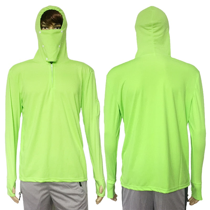 Shirt Anti-UV Breathable Quick Dry Hooded with mask