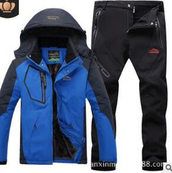 Ski Suit Great for Skiing and Snowboarding Warm Waterproof Windproof Fleece Jacket+pant Winter Snow Suit Male